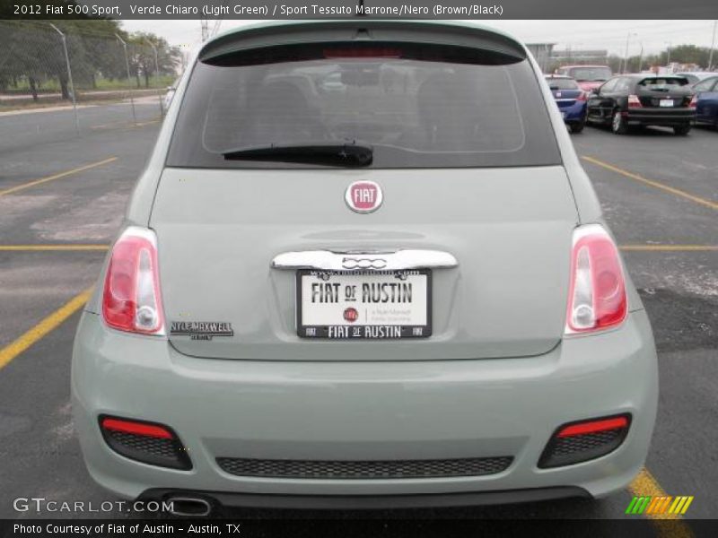 Verde Chiaro (Light Green) / Sport Tessuto Marrone/Nero (Brown/Black) 2012 Fiat 500 Sport