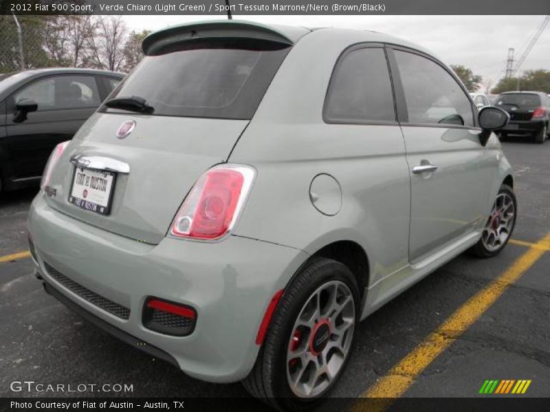 Verde Chiaro (Light Green) / Sport Tessuto Marrone/Nero (Brown/Black) 2012 Fiat 500 Sport