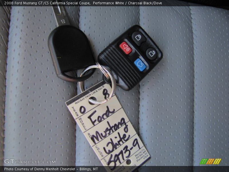 Keys of 2008 Mustang GT/CS California Special Coupe