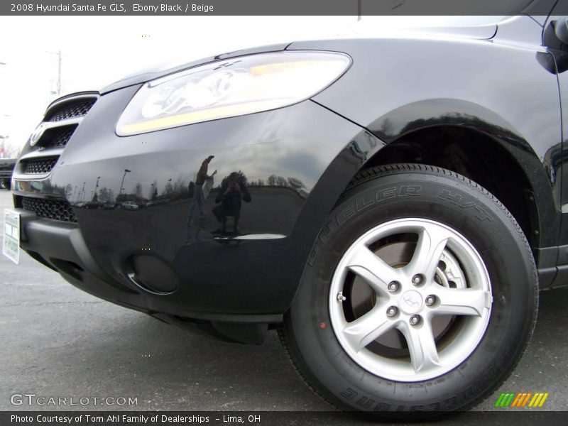 Ebony Black / Beige 2008 Hyundai Santa Fe GLS