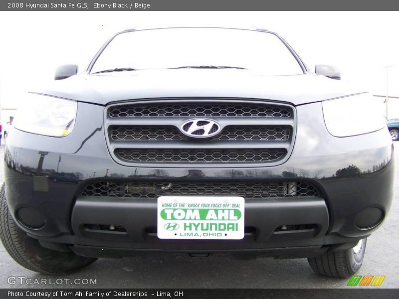 Ebony Black / Beige 2008 Hyundai Santa Fe GLS