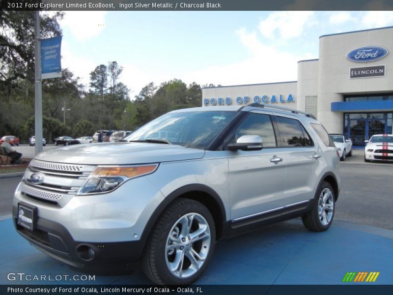 Ingot Silver Metallic / Charcoal Black 2012 Ford Explorer Limited EcoBoost