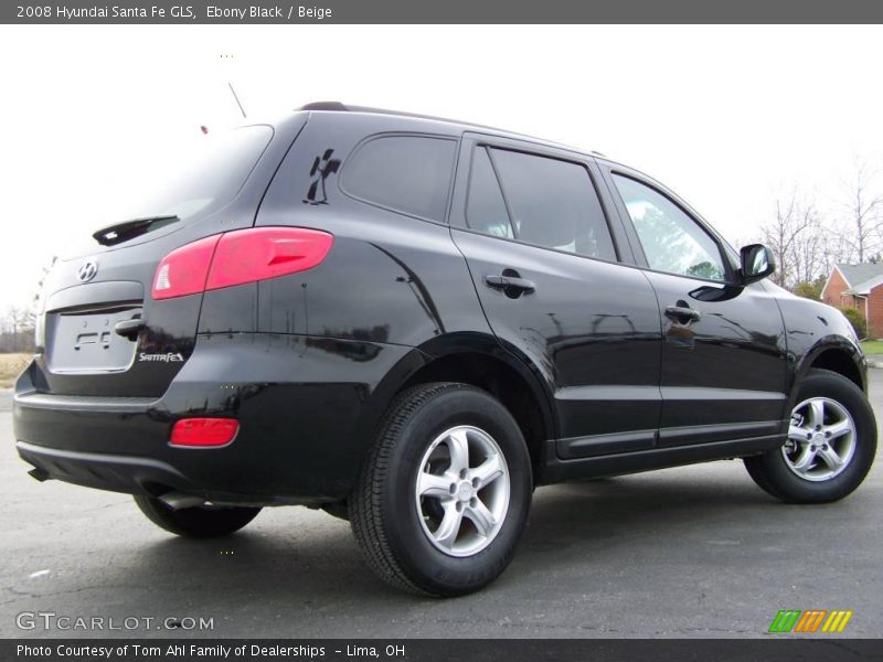 Ebony Black / Beige 2008 Hyundai Santa Fe GLS