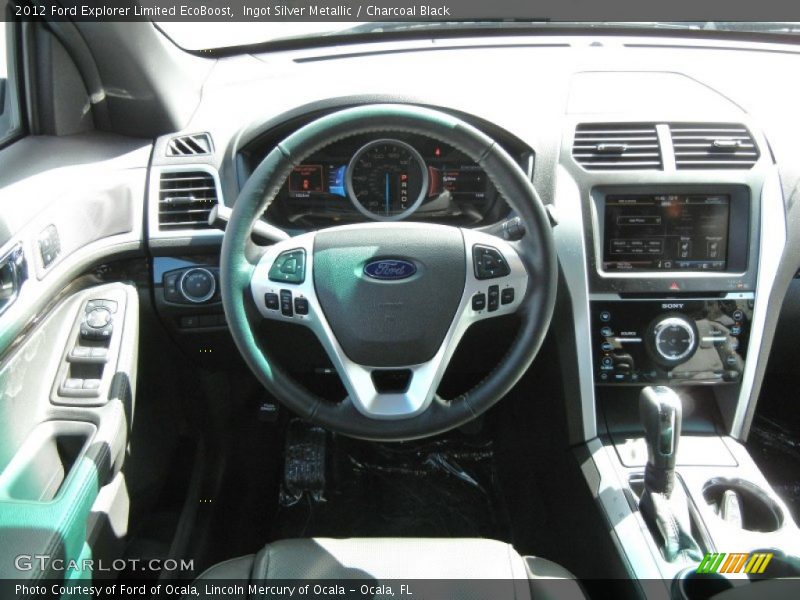 Ingot Silver Metallic / Charcoal Black 2012 Ford Explorer Limited EcoBoost