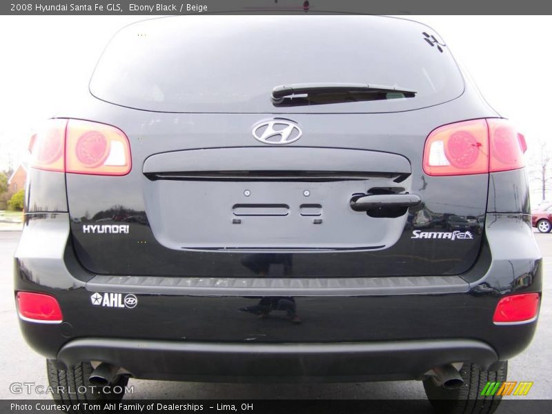 Ebony Black / Beige 2008 Hyundai Santa Fe GLS