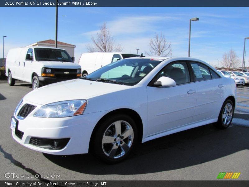 Summit White / Ebony 2010 Pontiac G6 GT Sedan