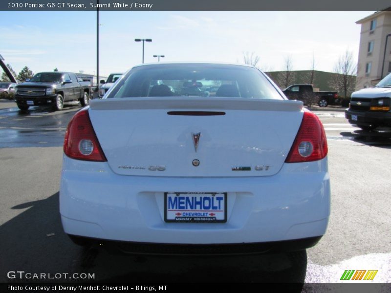 Summit White / Ebony 2010 Pontiac G6 GT Sedan