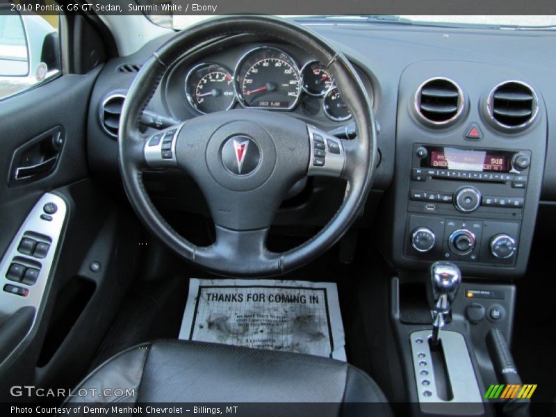 Summit White / Ebony 2010 Pontiac G6 GT Sedan