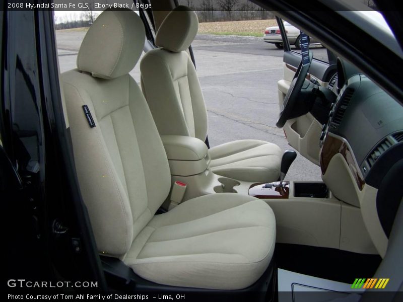 Ebony Black / Beige 2008 Hyundai Santa Fe GLS