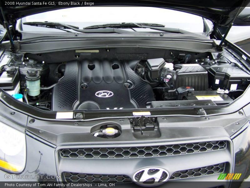 Ebony Black / Beige 2008 Hyundai Santa Fe GLS