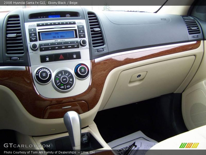 Ebony Black / Beige 2008 Hyundai Santa Fe GLS