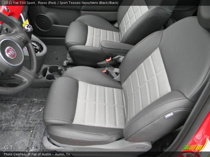  2012 500 Sport Sport Tessuto Nero/Nero (Black/Black) Interior