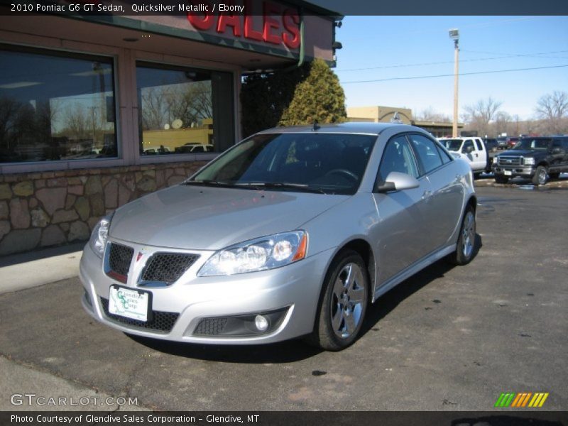 Quicksilver Metallic / Ebony 2010 Pontiac G6 GT Sedan