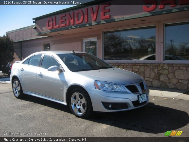 Quicksilver Metallic / Ebony 2010 Pontiac G6 GT Sedan
