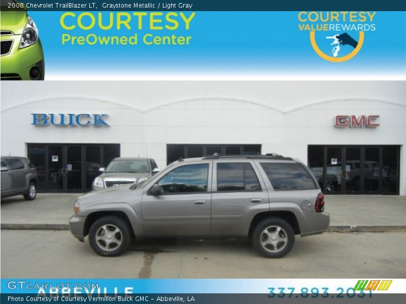 Graystone Metallic / Light Gray 2008 Chevrolet TrailBlazer LT