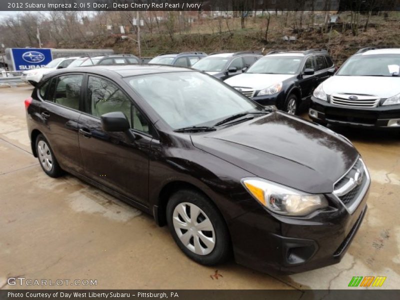 Deep Cherry Red Pearl / Ivory 2012 Subaru Impreza 2.0i 5 Door