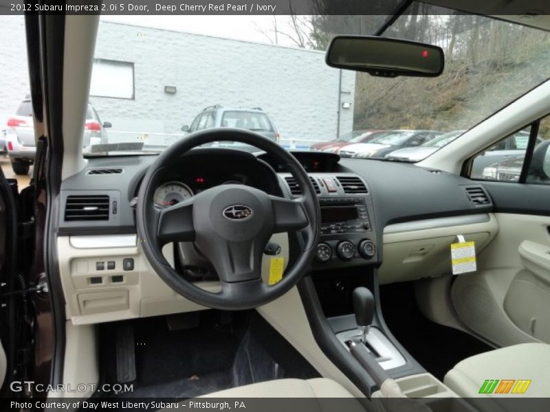 Deep Cherry Red Pearl / Ivory 2012 Subaru Impreza 2.0i 5 Door