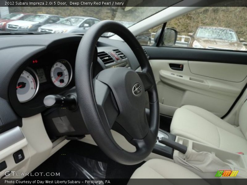 Deep Cherry Red Pearl / Ivory 2012 Subaru Impreza 2.0i 5 Door
