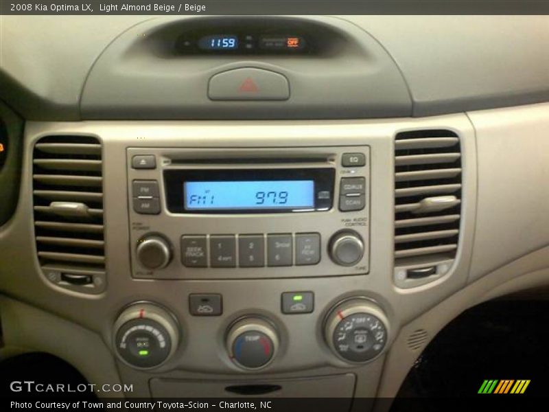 Light Almond Beige / Beige 2008 Kia Optima LX
