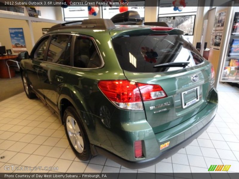 Cypress Green Pearl / Warm Ivory 2012 Subaru Outback 3.6R Limited