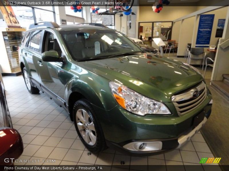 Cypress Green Pearl / Warm Ivory 2012 Subaru Outback 3.6R Limited