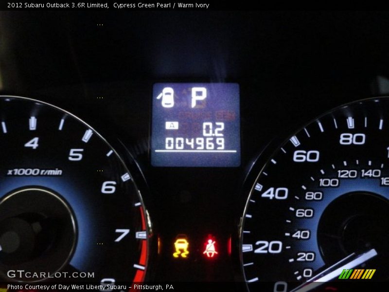 Cypress Green Pearl / Warm Ivory 2012 Subaru Outback 3.6R Limited