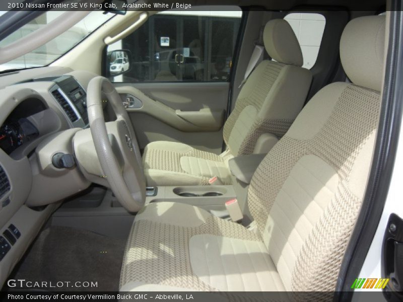 Avalanche White / Beige 2010 Nissan Frontier SE V6 King Cab