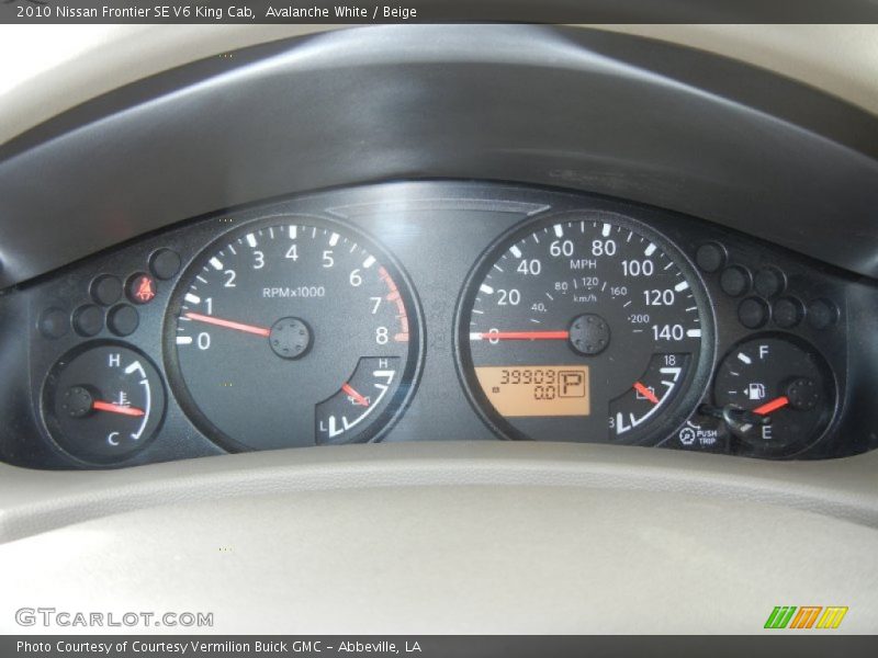 Avalanche White / Beige 2010 Nissan Frontier SE V6 King Cab