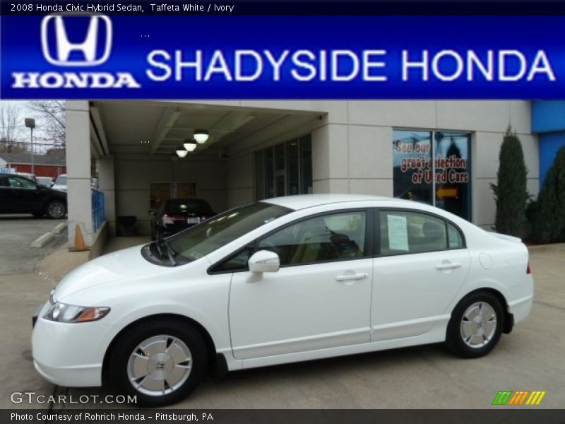 Taffeta White / Ivory 2008 Honda Civic Hybrid Sedan