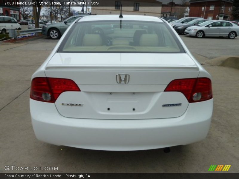 Taffeta White / Ivory 2008 Honda Civic Hybrid Sedan