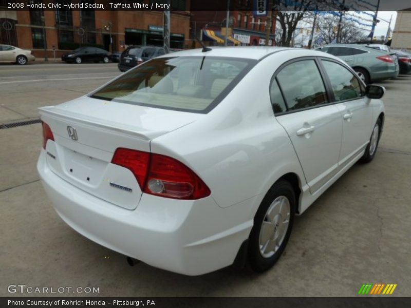 Taffeta White / Ivory 2008 Honda Civic Hybrid Sedan