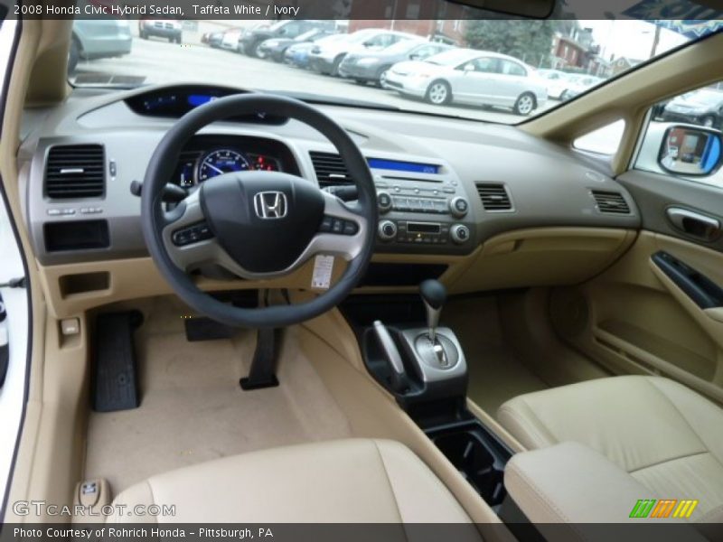Taffeta White / Ivory 2008 Honda Civic Hybrid Sedan