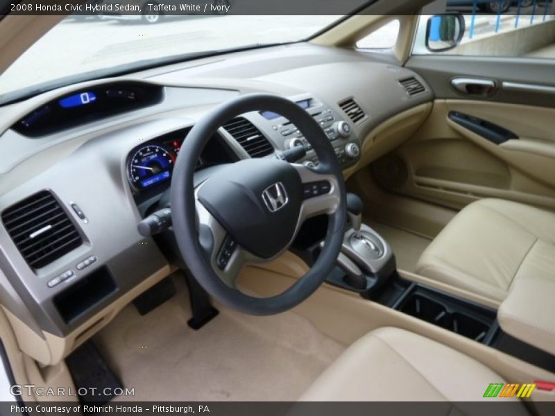 Taffeta White / Ivory 2008 Honda Civic Hybrid Sedan