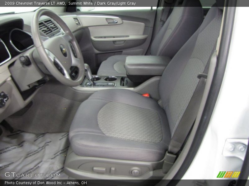 Summit White / Dark Gray/Light Gray 2009 Chevrolet Traverse LT AWD
