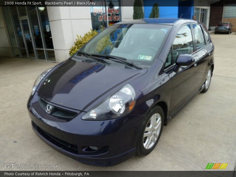 Blackberry Pearl / Black/Grey 2008 Honda Fit Sport