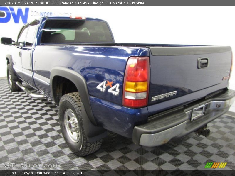 Indigo Blue Metallic / Graphite 2002 GMC Sierra 2500HD SLE Extended Cab 4x4