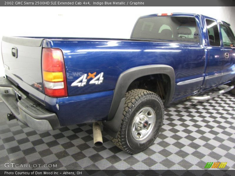 Indigo Blue Metallic / Graphite 2002 GMC Sierra 2500HD SLE Extended Cab 4x4