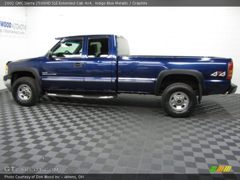 Indigo Blue Metallic / Graphite 2002 GMC Sierra 2500HD SLE Extended Cab 4x4