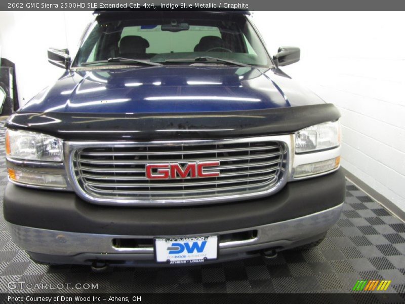 Indigo Blue Metallic / Graphite 2002 GMC Sierra 2500HD SLE Extended Cab 4x4