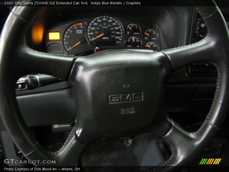 Indigo Blue Metallic / Graphite 2002 GMC Sierra 2500HD SLE Extended Cab 4x4