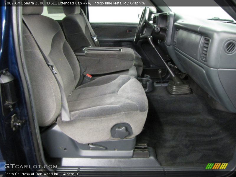 Indigo Blue Metallic / Graphite 2002 GMC Sierra 2500HD SLE Extended Cab 4x4