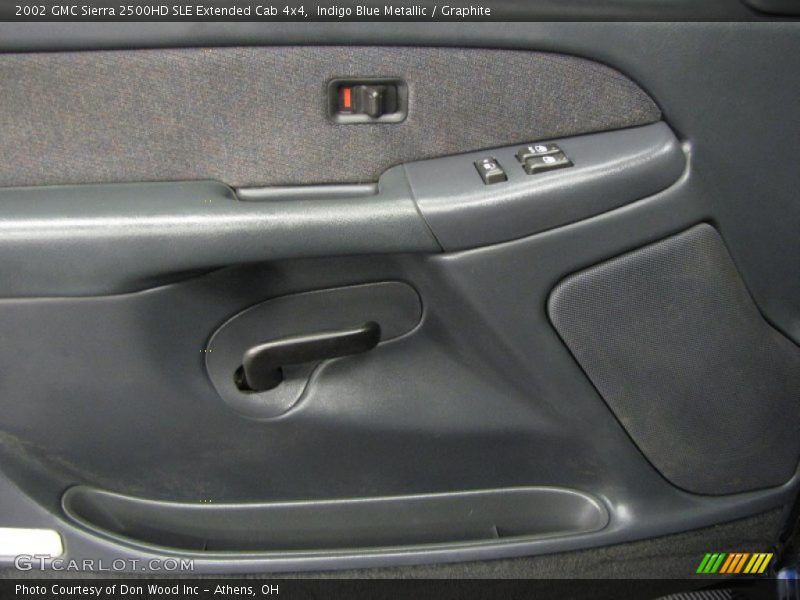 Indigo Blue Metallic / Graphite 2002 GMC Sierra 2500HD SLE Extended Cab 4x4