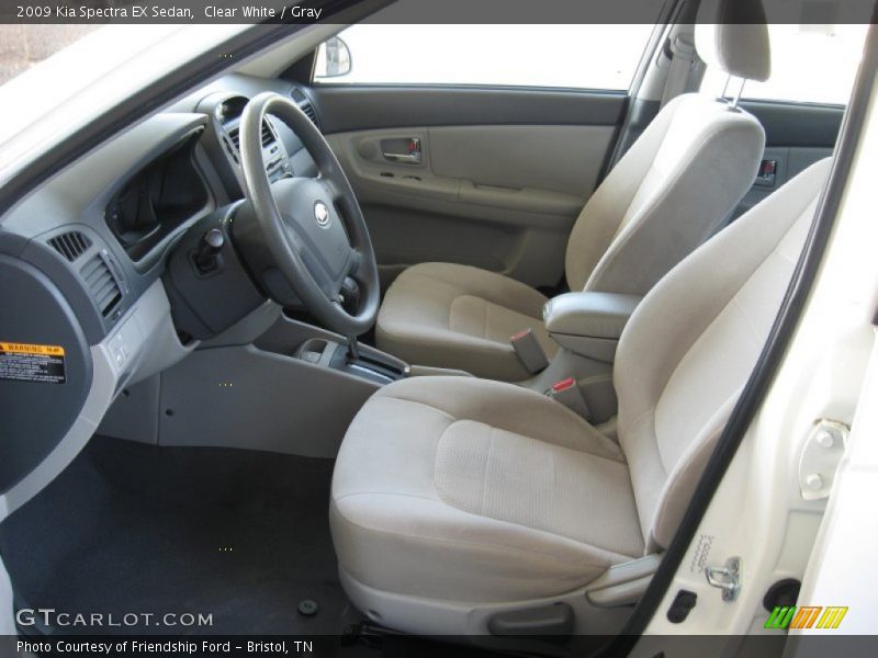 Clear White / Gray 2009 Kia Spectra EX Sedan