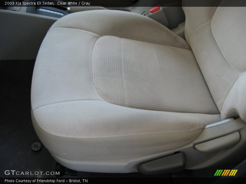 Clear White / Gray 2009 Kia Spectra EX Sedan