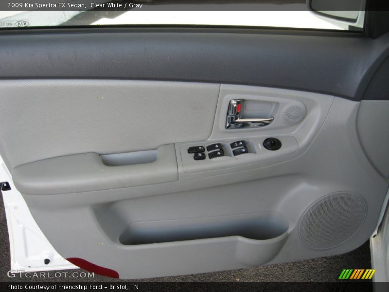 Clear White / Gray 2009 Kia Spectra EX Sedan