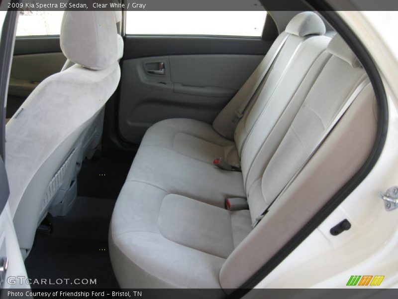 Clear White / Gray 2009 Kia Spectra EX Sedan