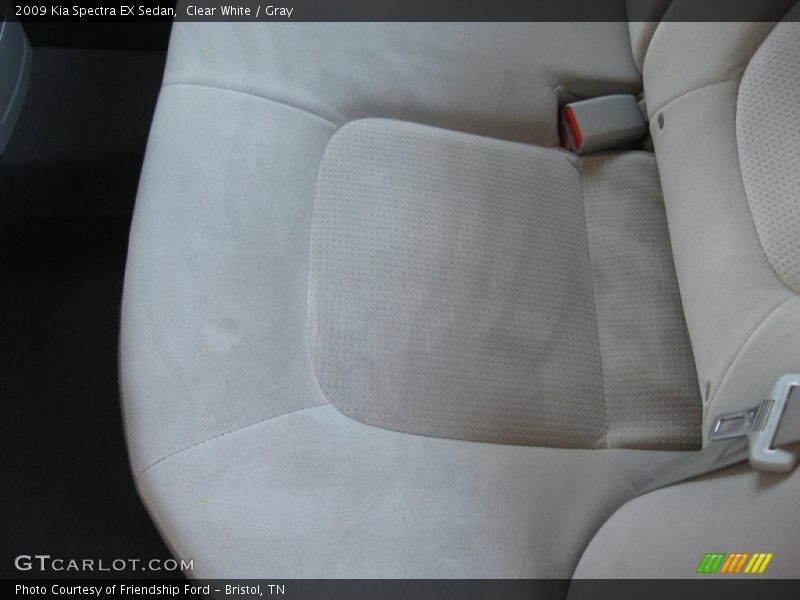Clear White / Gray 2009 Kia Spectra EX Sedan