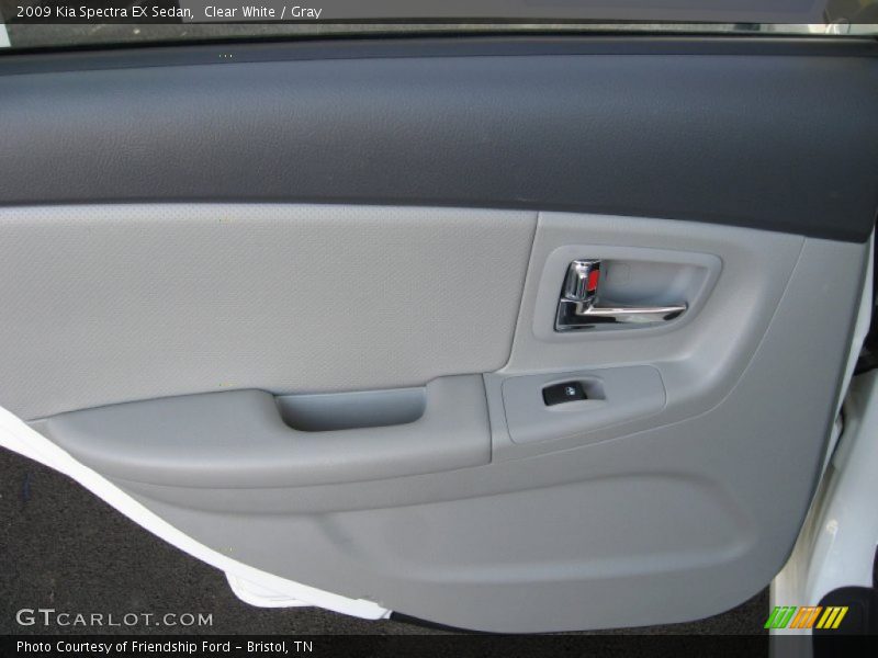 Clear White / Gray 2009 Kia Spectra EX Sedan