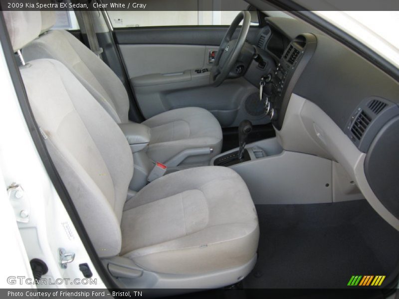 Clear White / Gray 2009 Kia Spectra EX Sedan