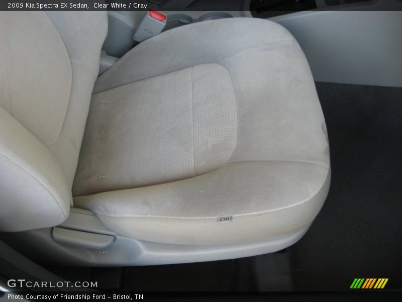 Clear White / Gray 2009 Kia Spectra EX Sedan